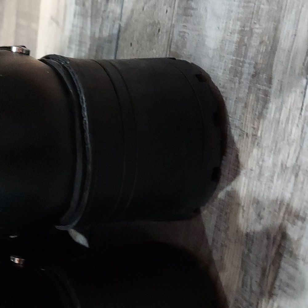 Zara studed boots buckles zippers heels womens 10 black - Picture 6 of 12